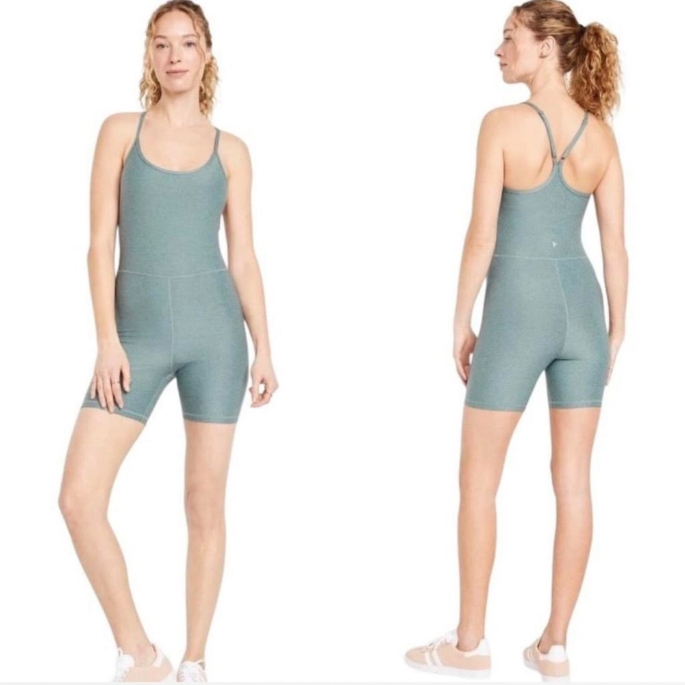 Old Navy Romper Athletic Built in Bra Green Size Small
